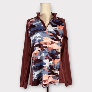 L.L.Bean Quarter Zip Midweight Base Layer Size Large